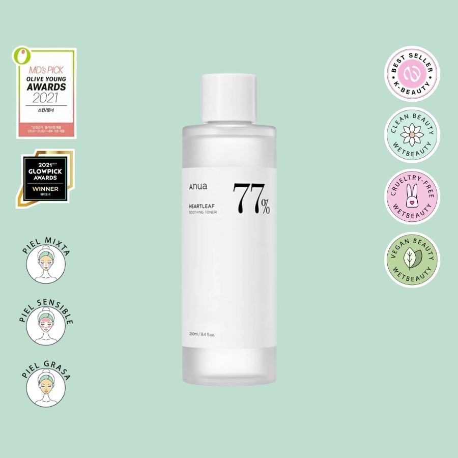 ANUA - HEARTLEAF 77% Smoothing Toner 250ml | Tonico